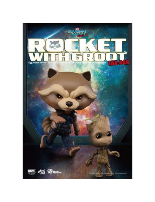 Figurine Egg Attack Les Gardiens de la Galaxie Vol. 2 Rocket Raccoon & Groot