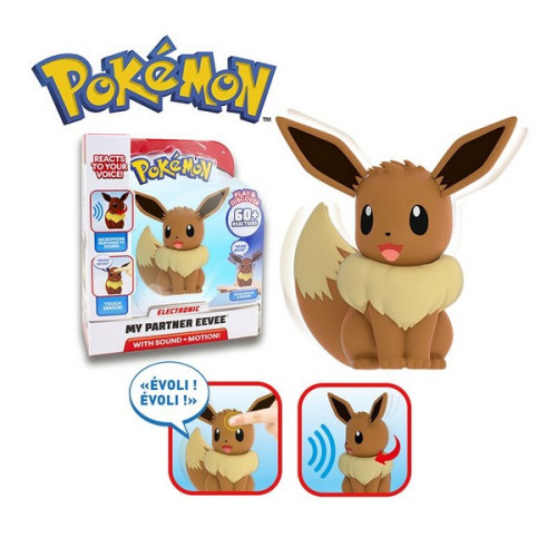 POKEMON - Mon partenaire Evoli - Figurine interactive 12cm