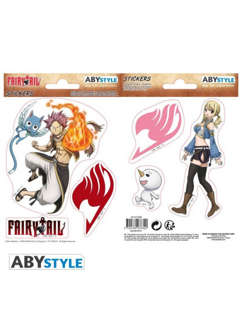 FAIRY TAIL - Stickers - 16x11cm/ 2 planches - Natsu & Lucy X5