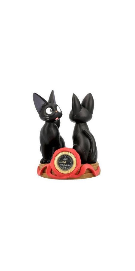 Horloge Jiji et peluche Jiji - Kiki la petite sorcière