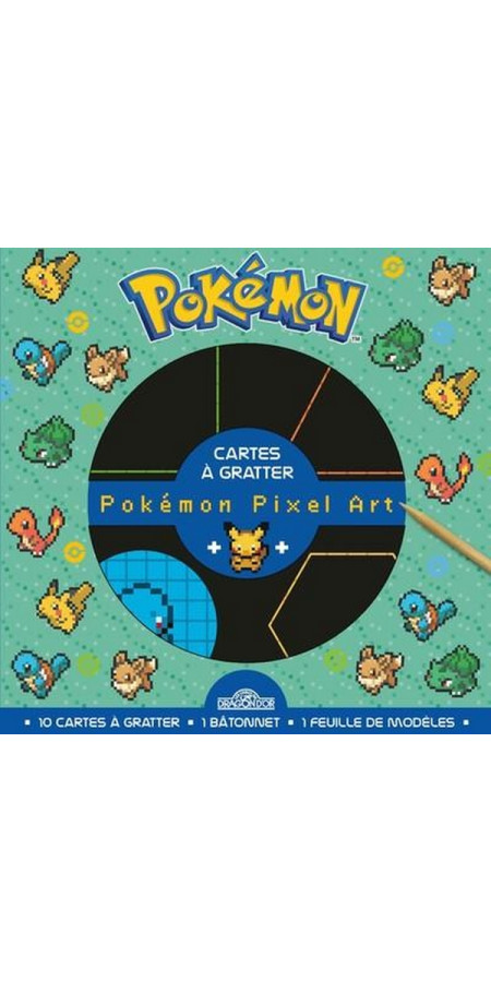 Pokémon Pixel Art - Carte à gratter