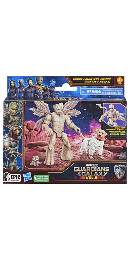 Figurine guardians of the galaxy vol.3 : Groot/Marvel's Cosmo/Marvel's Rocket  (VF)