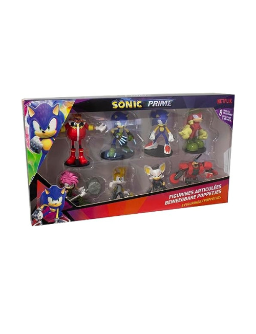 8 Figurines Articulées Sonic Prime