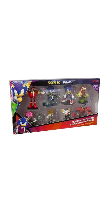 8 Figurines Articulées Sonic Prime