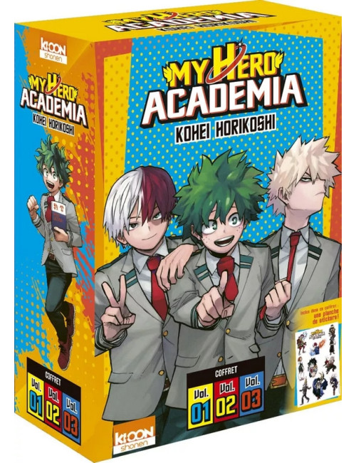 Coffret My Hero Academia vol. 1 à 3 2024 (VF)