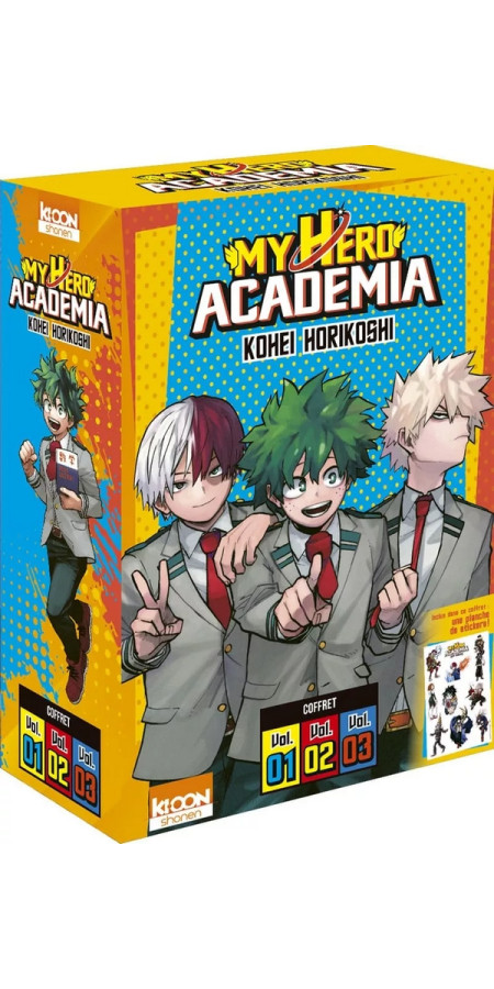 Coffret My Hero Academia vol. 1 à 3 2024 (VF)